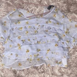 cute sunflower see through top